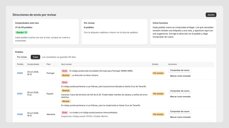 Caravel Address Check — Todos los resultados