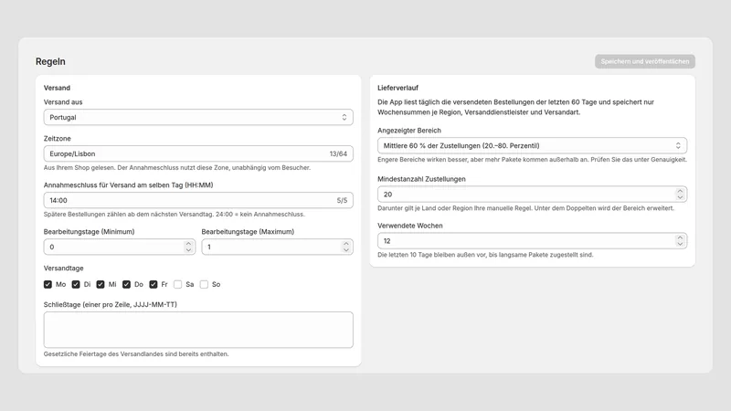 Caravel Delivery Promise — Regeln