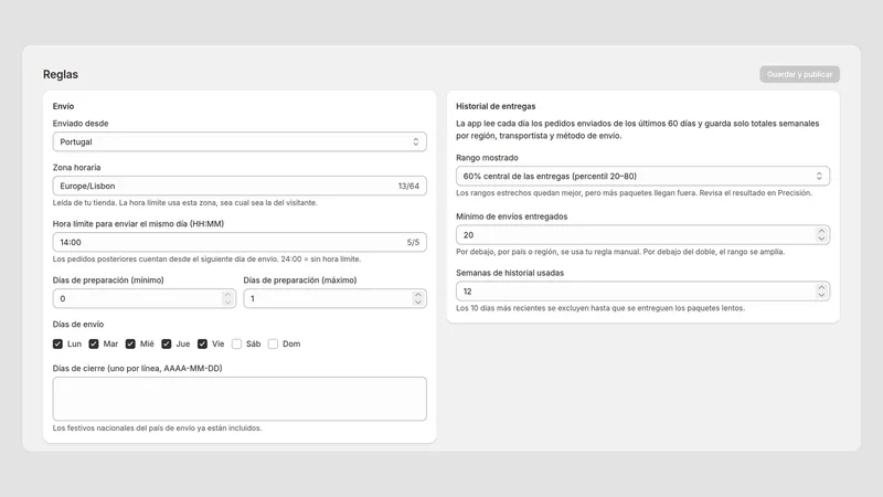 Caravel Delivery Promise — Reglas