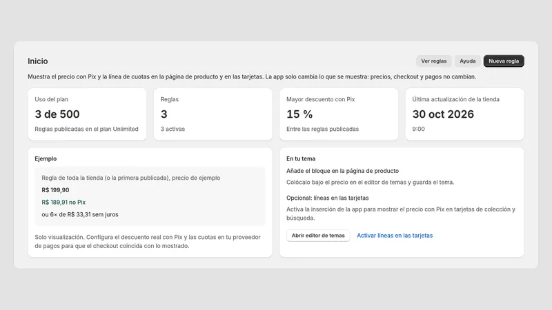 Caravel Pix Price — Panel