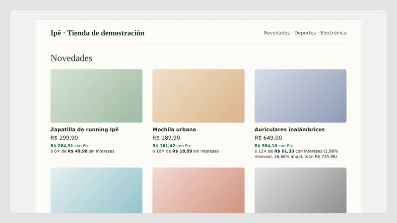 Caravel Pix Price — Tarjetas de producto