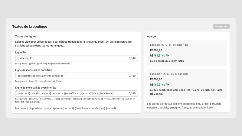 Caravel Pix Price — Textes
