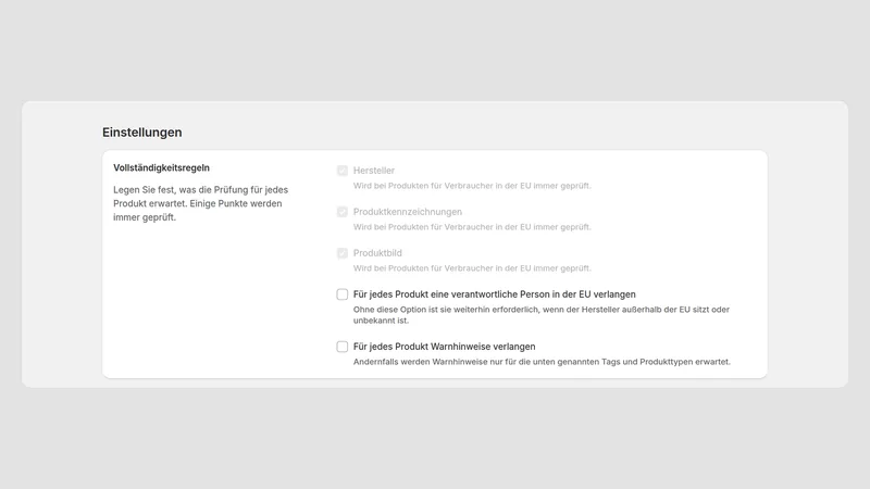 Caravel GPSR — Einstellungen