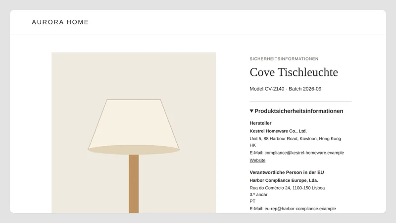 Caravel GPSR — In Ihrem Shop