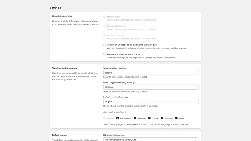 Caravel GPSR — Settings