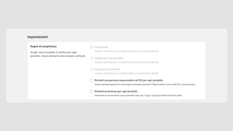 Caravel GPSR — Impostazioni
