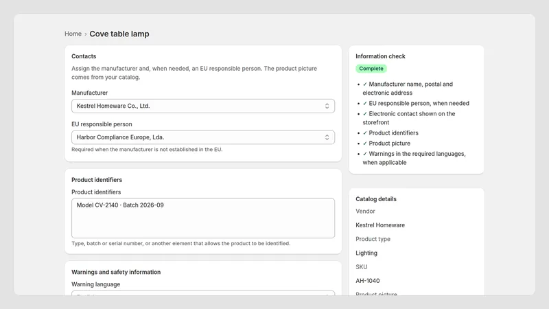 Caravel GPSR — Productveiligheidsgegevens