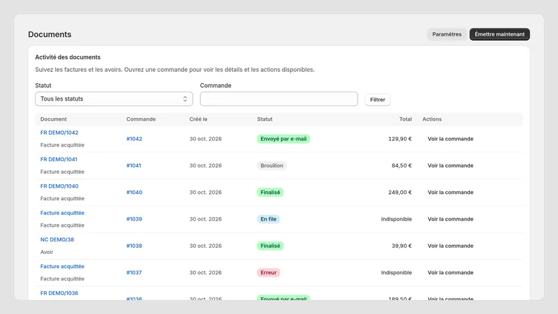 Caravel Invoice PT — Documents