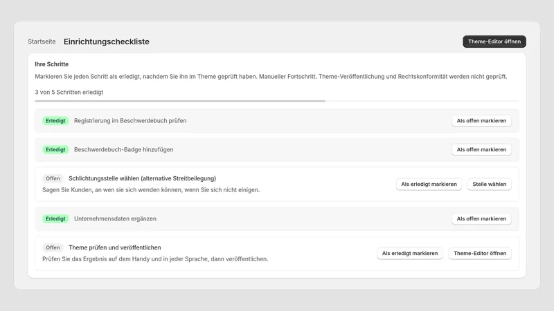 Caravel Legal PT — Checkliste