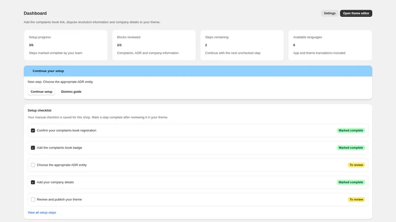 Caravel Legal PT — Setup checklist