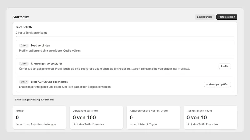 Caravel Sync — Erste Schritte