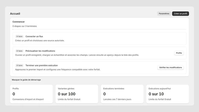Caravel Sync — Premiers pas
