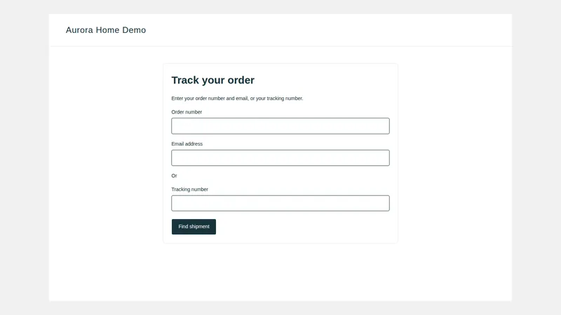 Caravel Track — Tracking page in your storefront
