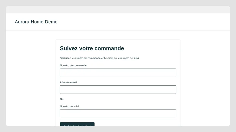 Caravel Track — Page de suivi en boutique